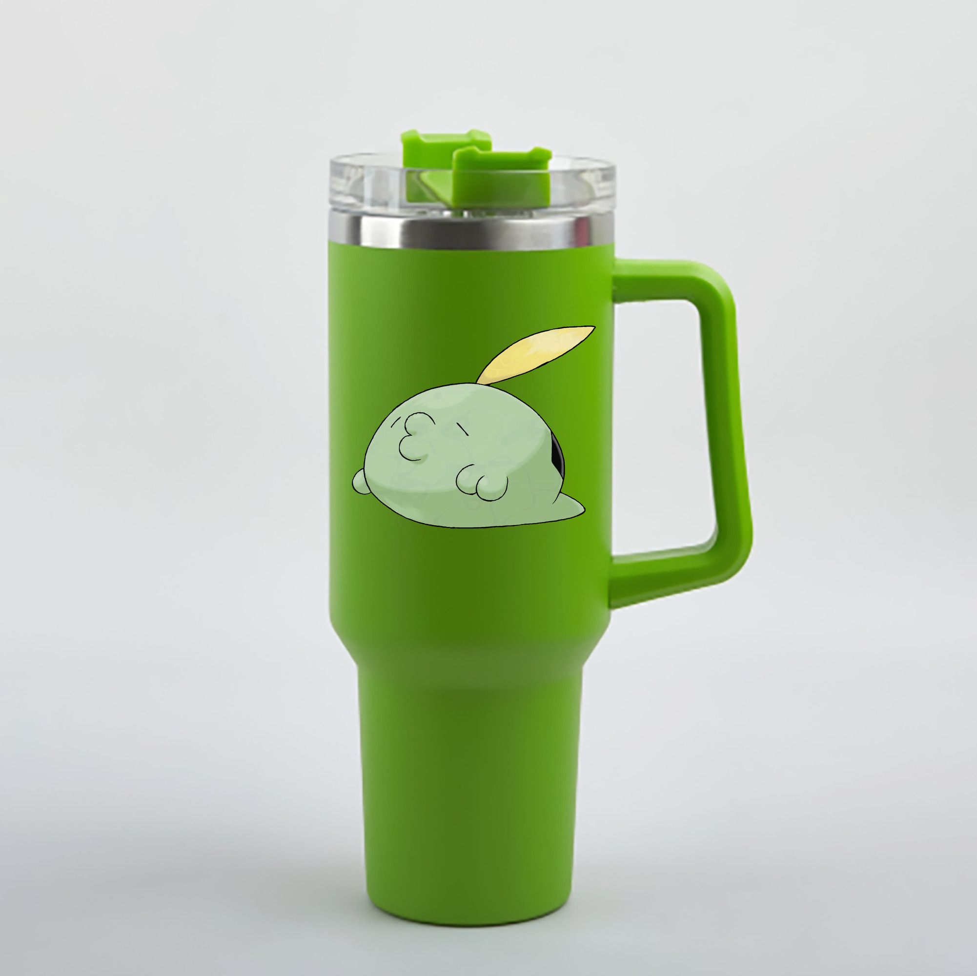 （画像用） ポケットモンスター Pokémon 1200mL車用タンブラー - クリスタルステッカー（プラスチックストロー付き）